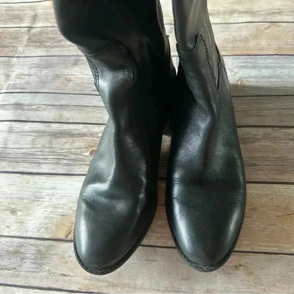 Sam Edelman Tall Riding Boots Black Leather Sz 7 - Picture 6 of 10